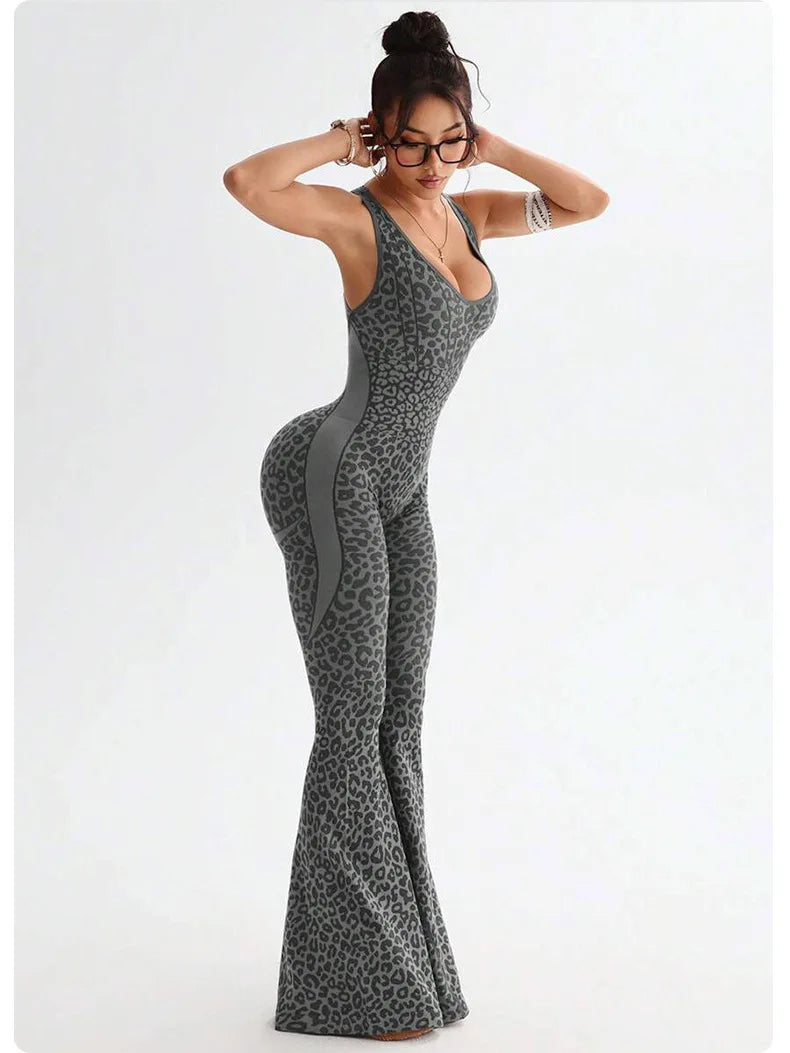 Sexy Back V Jumpsuit Gym Set Women Training Yoga Suit Sportswear Women Sports Jumpsuit Fitness Rompers Stretch Workout Bodysuits