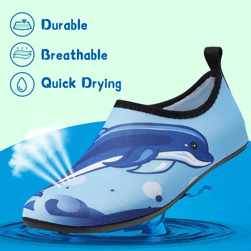 Children Water Beach Shoes Swimming Barefoot Girls Quick-Drying Aqua Shoes Boy Color Light Soft Slipper Snorkeling Swim Socks