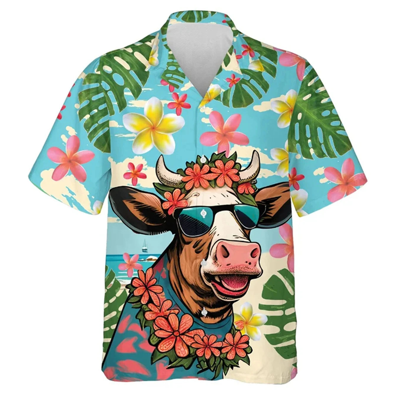 Kids Clothes Animal Children Clothes Blouse for Girls Short Sleeve T-Shirts Hawaiian Boys Clothes Print Children's T-Shirt Boy