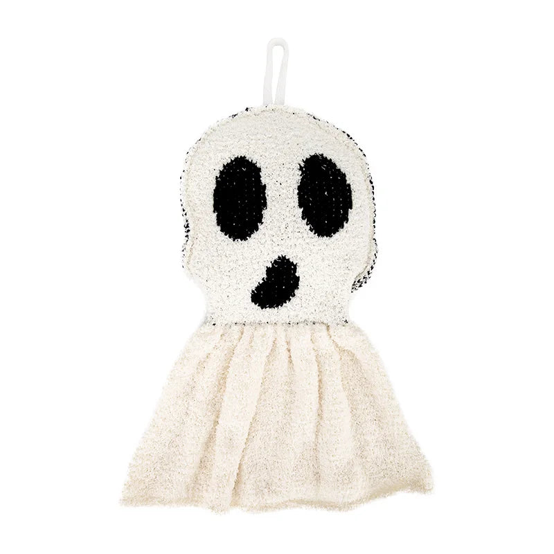 Halloween Ghost Plush Ornament Spooky Ghost Figure Decor Soft Fabric Ghost Figurine for Home Table Holiday Party Decoration