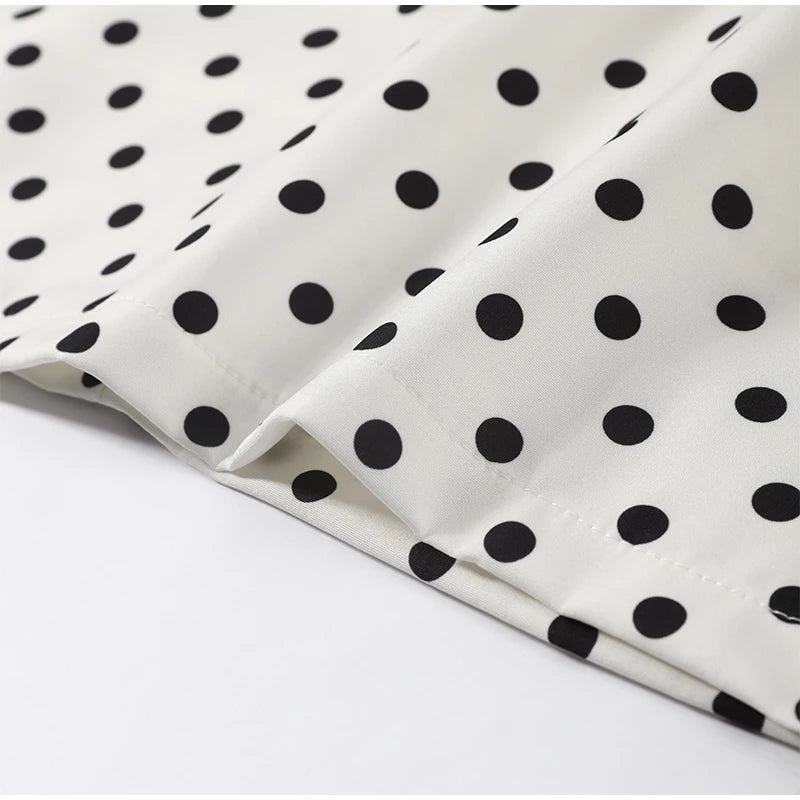 Fashion Summer Hollow Out Women Dress Belt Zipper Hip Package Slimming Polka Dot Skirt Sexy Female Party Dress 2026