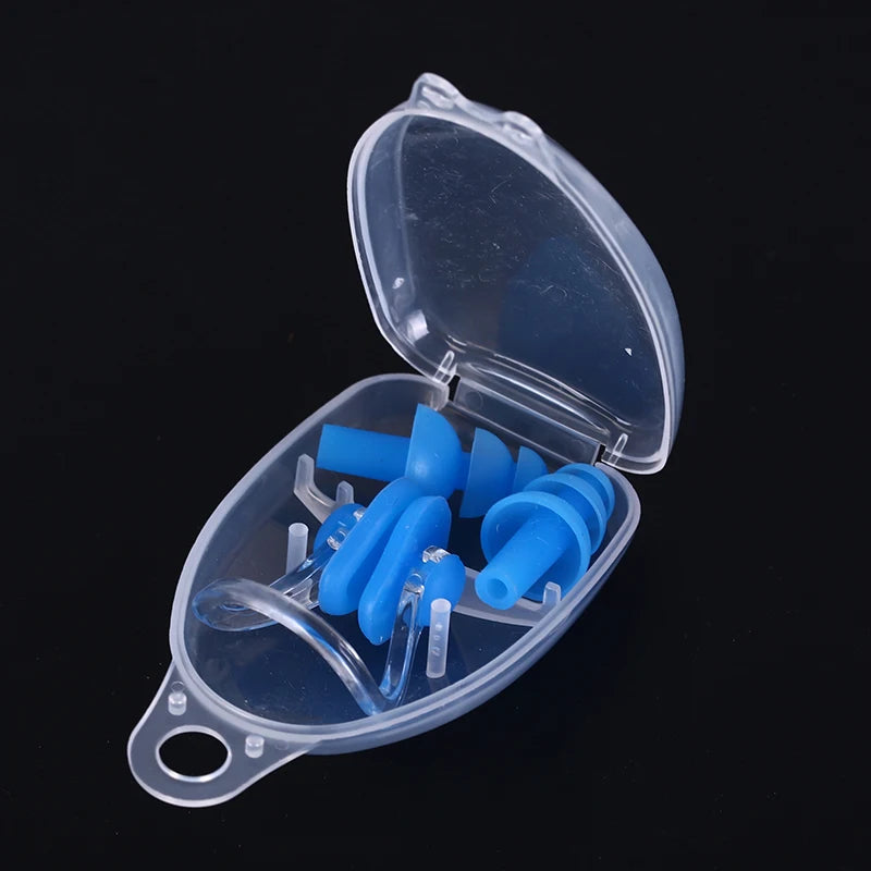 1 Set Nose Clip Ear Plugs Waterproof Soft Silicone Swimming Sport Earplug Nose Clip Tool Diving Water Sport Swimming Accessories