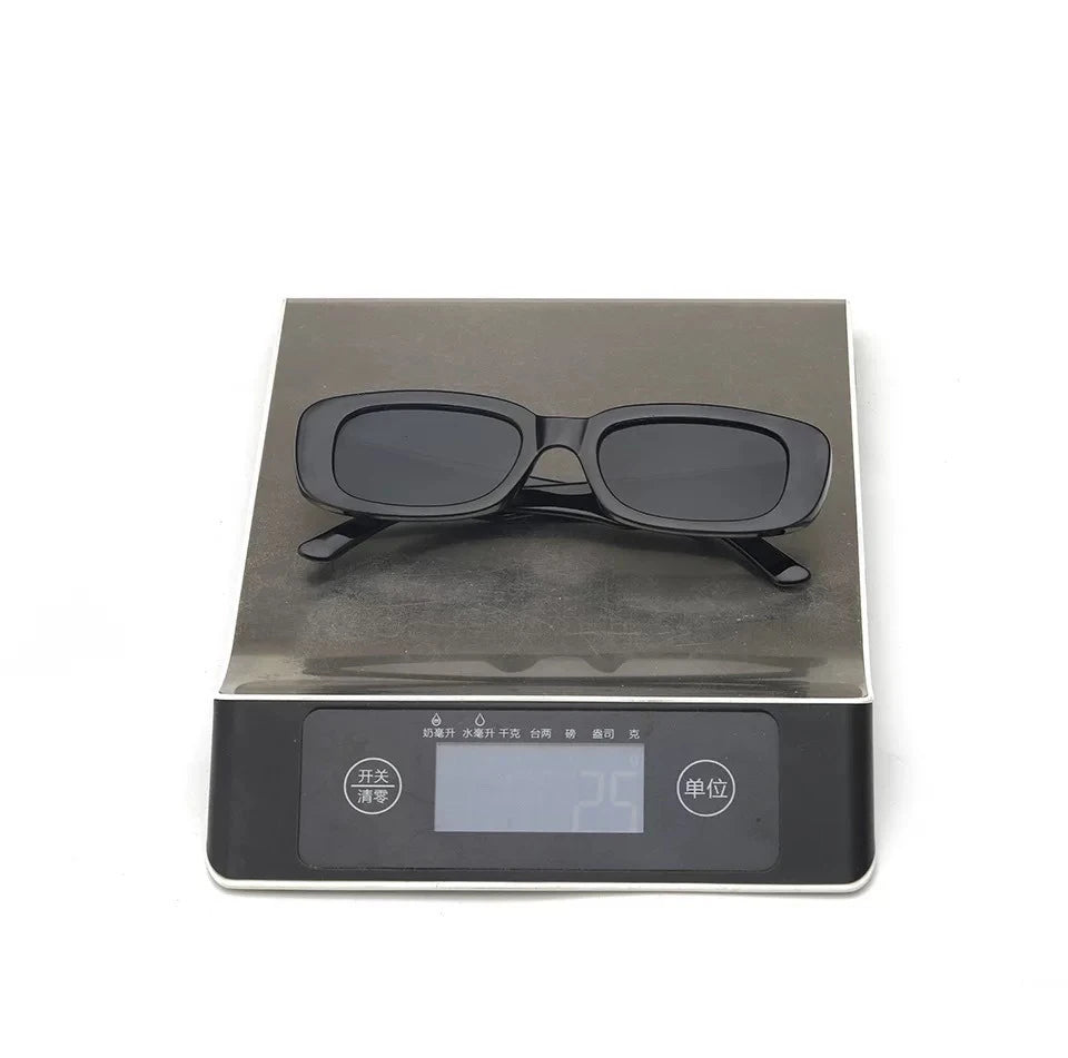 Box black new sunglasses male European glasses female retro anti-UV sunglasses