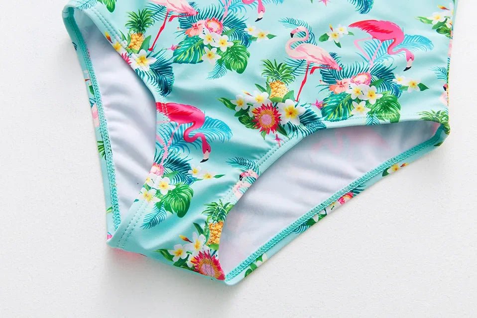 Girls Swimsuit One-Piece Mermaid Fish Scale Unicorn Children's Swimwear Girls Beachwear 2 3 4 5 6 7 8 Years