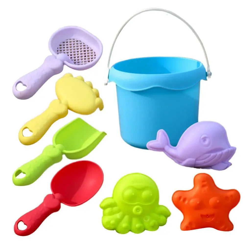 Children's Beach Toy Set, ATV, Sand Digging and Water Toy, Bucket, Hourglass, Shovel, Beach Sand Play Tool Toy