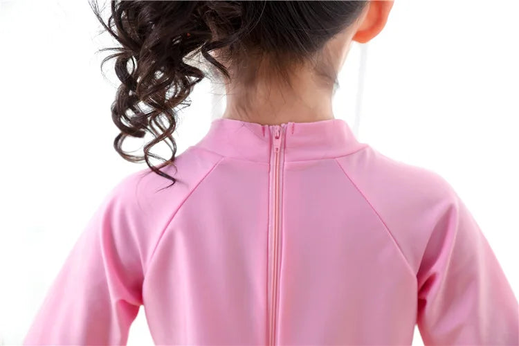 Kids Cartoon Swimwear 3-11 Years Long Sleeve UV Protection Rash Guard for Boys Girls