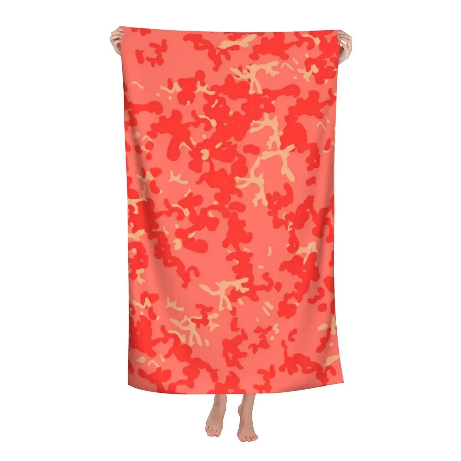 Camouflage Pattern Beach Towel Microfiber Soft Quick Dry Sand Free Towel Absorbent Large Bath Towel,Oversized Yoga Girls Boys