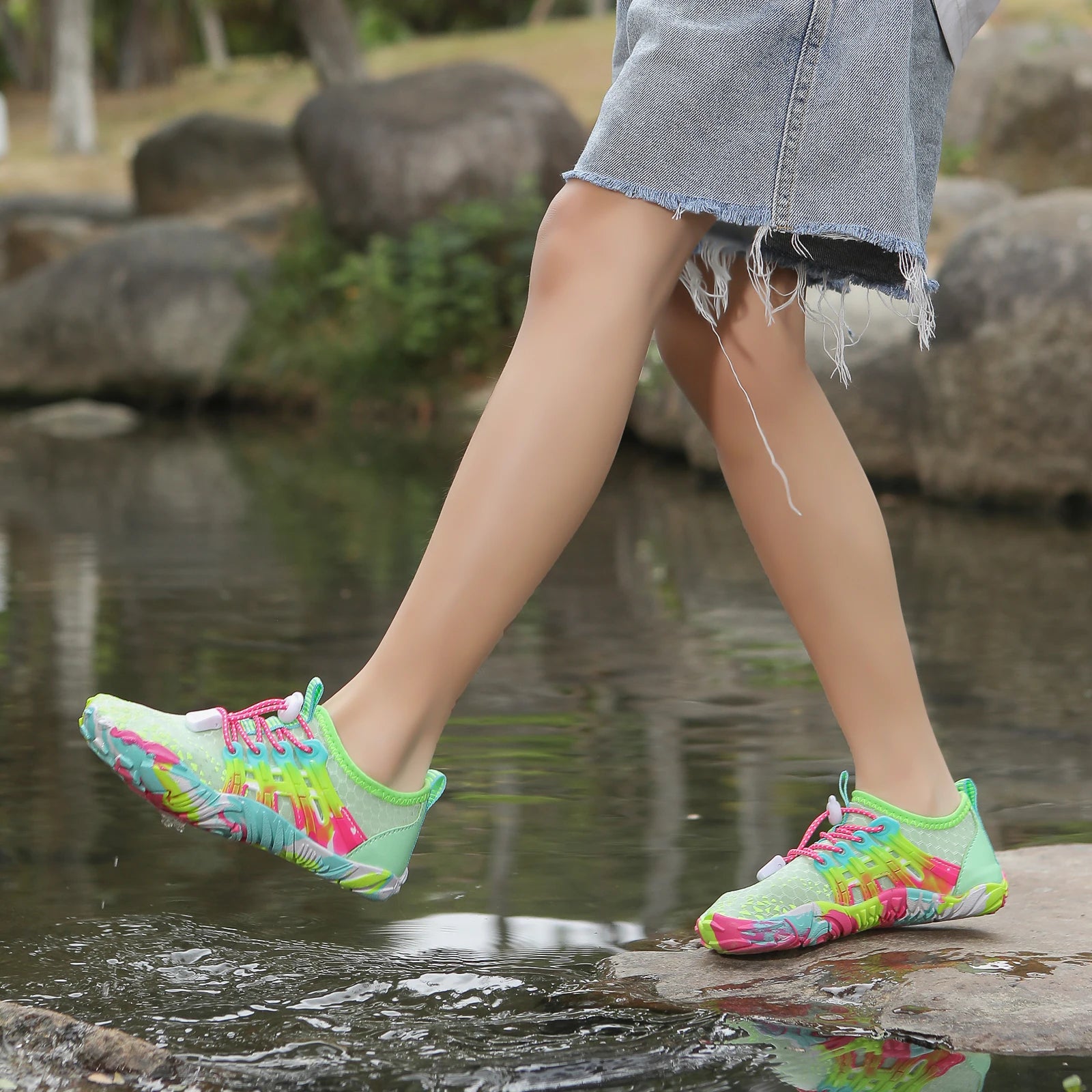 Children Outdoor Water Shoes Barefoot Aqua Five Fingers Sock Swimming Breathable Hiking Wading Beach Outdoor Upstream Sneakers