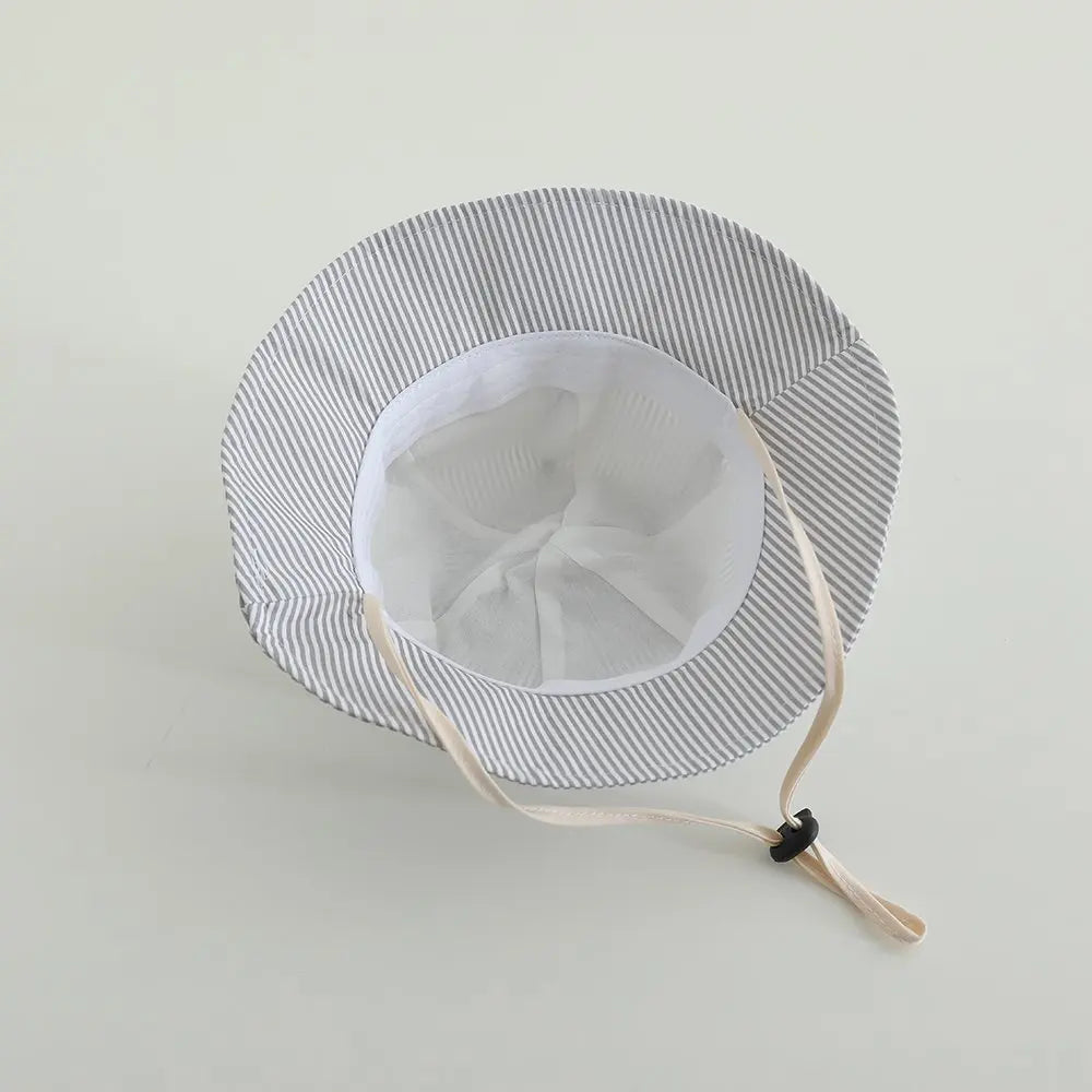 Panama Autumn Baby Boys And Girls Sun Hat Striped Baby Bucket Hat Toddler Sun Cap Children Beach Sun Hat