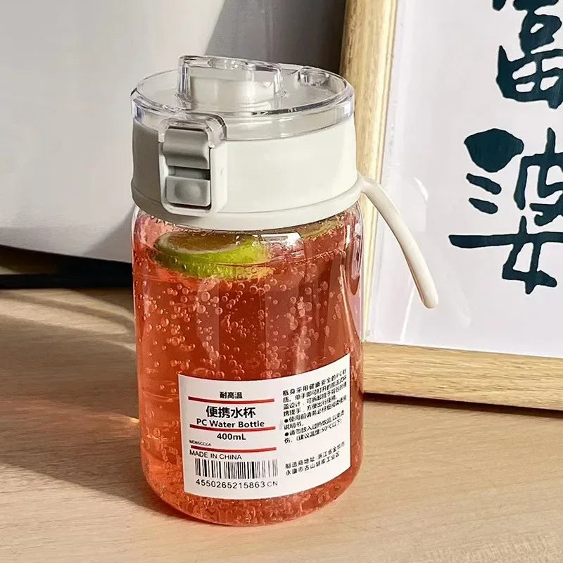 350/550ml Travel Plastic Clear Drinking Bottle Sports Water Bottle Drinking Cup Leakproof for Outdoor Camping