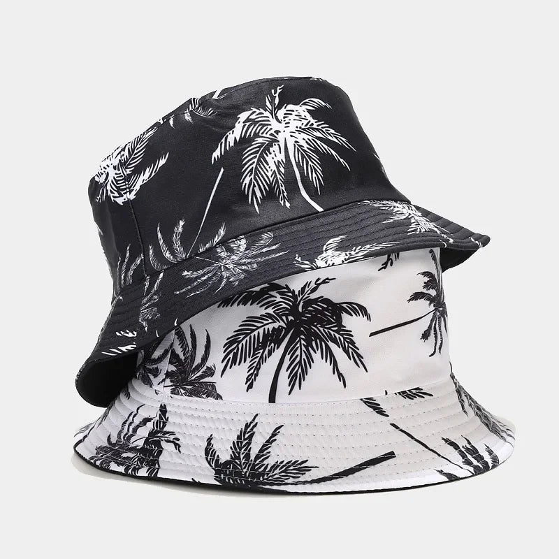 Spring/Summer Sun-Protect Hat Bob Women Fashion Print Bucket Hat Unisex Fisherman Hat Men's Leisure Basin Cap Outdoor Casual Cap