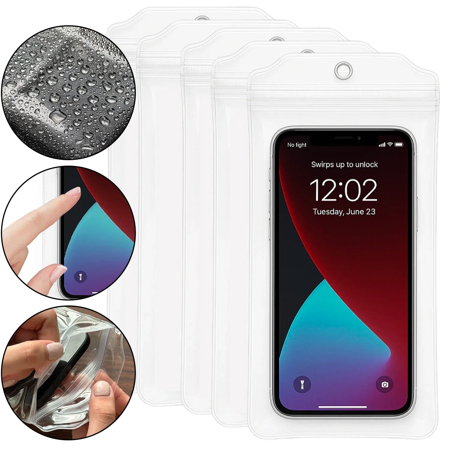 Waterproof Phone Pouch Bags Universal Transparent Rainproof Cellphone Cases Protective Cover for IPhone 15 16 17 Samsung Xiaomi