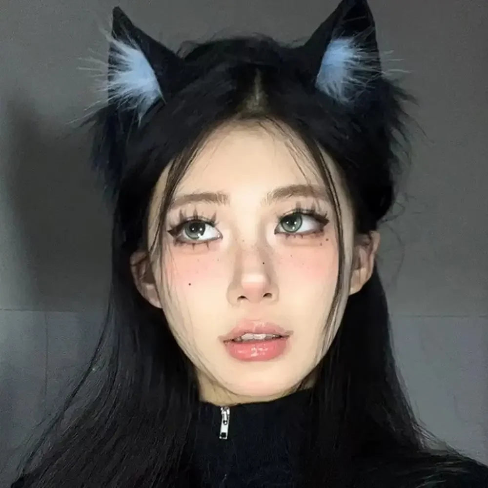 1PC Halloween Cat Ear Cosplay Headband For Women 2026 New Style Cute Hairband For Halloween Christmas Cosplay Party Costume