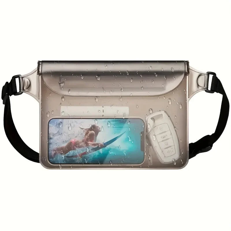 HAISSKY 1pcs Mobile Phone Waterproof Pouch For iPhone 17 16 15 14 Pro Max Air Plus Outdoor Swimming Drift Diving Waist Pack