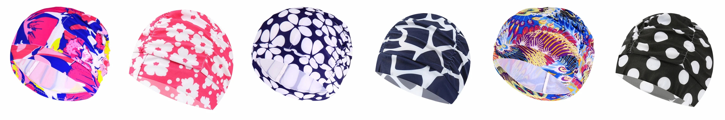 New Solid Color Long Hair Women Men Swim Pool Seaside Water Sports Elastic Pleated Nylon Fabric Bathing Swimming Caps Hat Turban