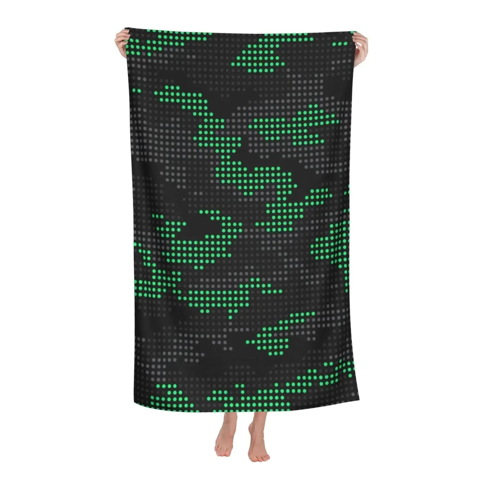 Camouflage Pattern Beach Towel Microfiber Soft Quick Dry Sand Free Towel Absorbent Large Bath Towel,Oversized Yoga Girls Boys