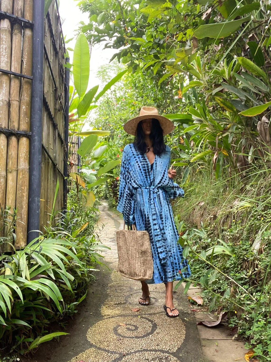 Women's Boho Stripe Tie Dye Swimsuit Cover Up with Belt Tunic Sarong Cardigan Dress Bikini Cover-ups Beach Wear Kimono