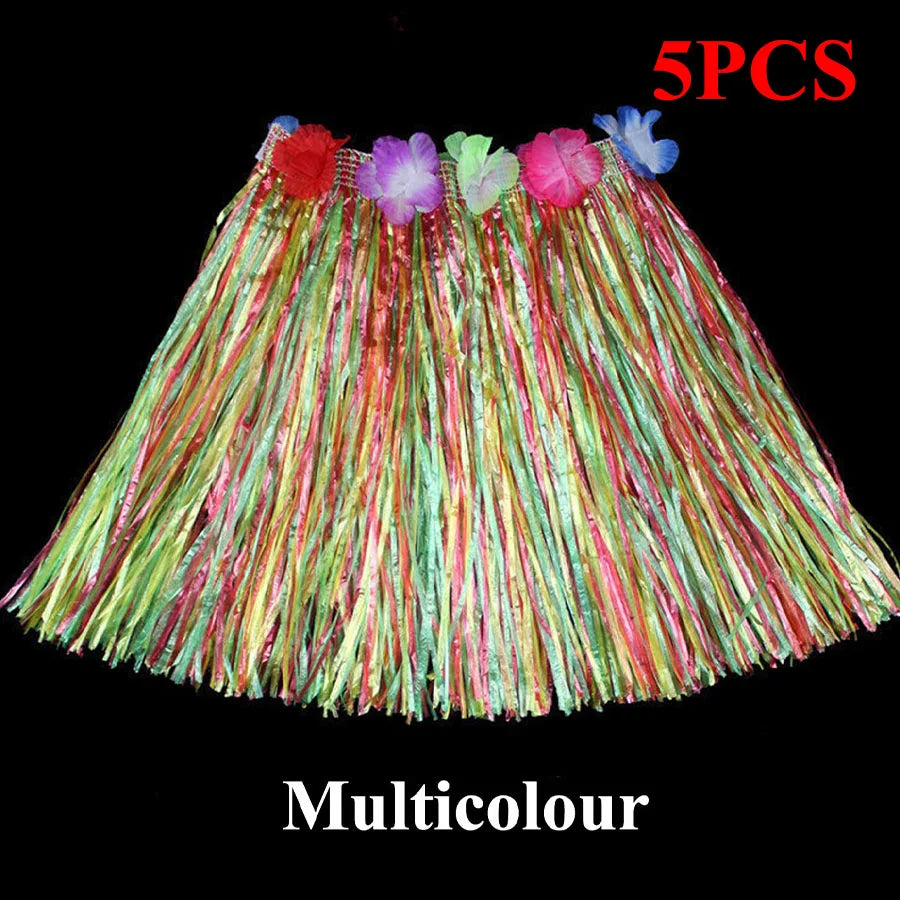 1pc/5pcs-Hawaiian Hula Skirt Hawaiian Grass Skirt Tropical Hawaiian Hula Skirt Hawaiian Hula Skirt Costume Summer Beach Vacation
