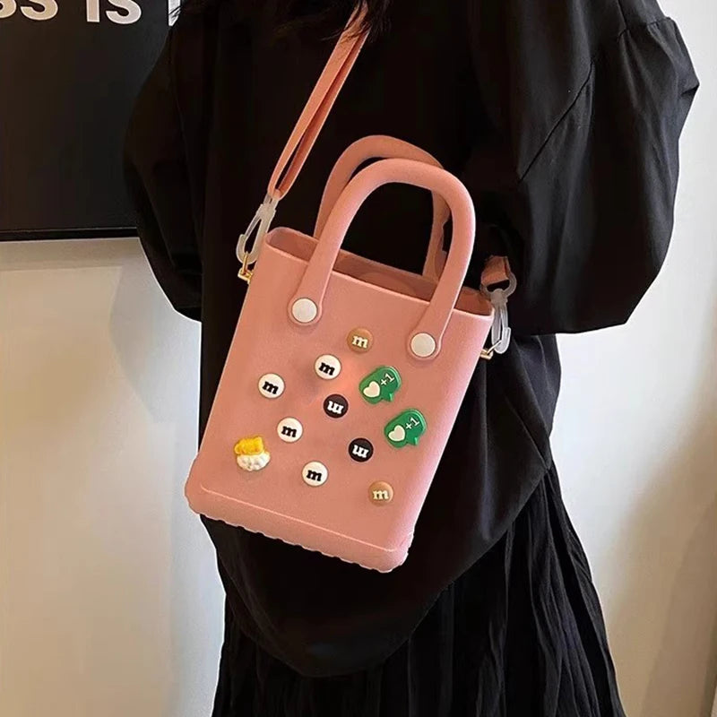 Beach Tote Bag Picnic Storage Baske Summer Women Travel Handbags Fashion Shopping Bag Rubber EVA Waterproof Beach Bag Purse