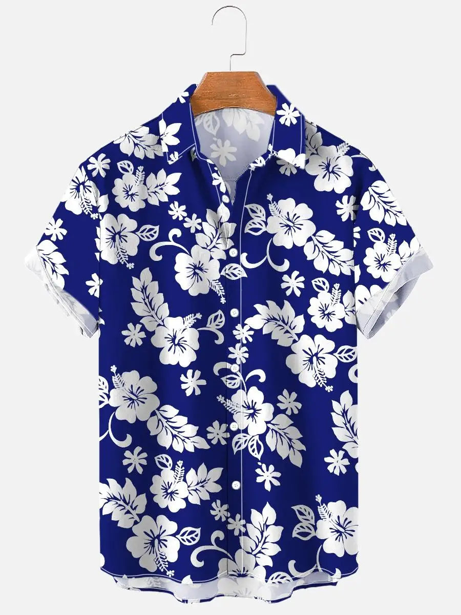 Men's Casual 3D Printed Summer Clothing, Hawaiian Short-Sleeved High-Quality Three-Dimensional Shirt