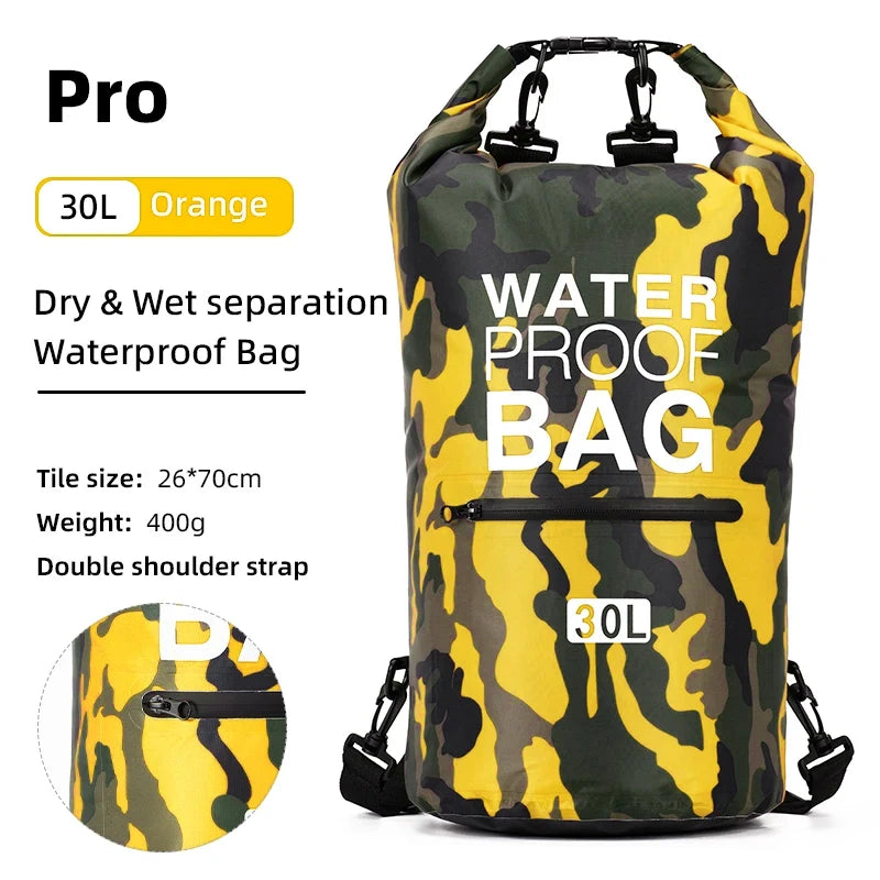 Swimming PVC Pack Dry Bag Backpack for Women Men 10L 15L 20L 30L Waterproof Shoulder Kayak Drifting Rafting Surfing Boating Bag