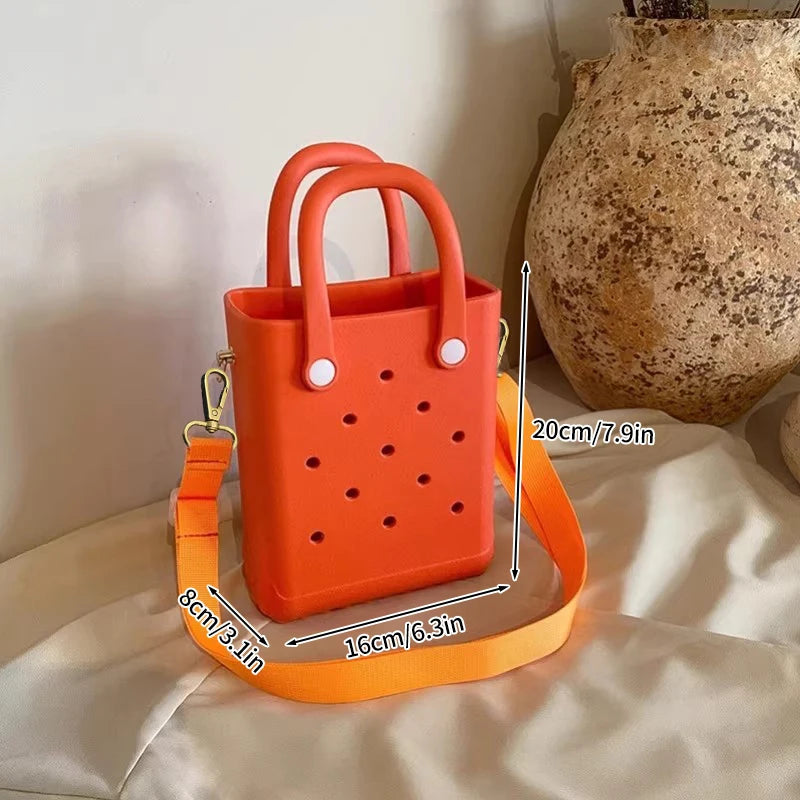 Beach Tote Bag Picnic Storage Baske Summer Women Travel Handbags Fashion Shopping Bag Rubber EVA Waterproof Beach Bag Purse