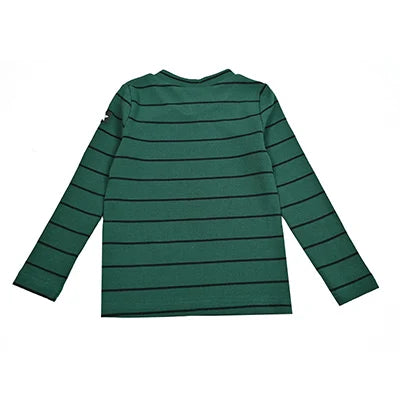 AA-Velour and Striped Layered Set Kids Clothes Sibling Matching Girl Dress Boys Top Baby Romper V Neck Children Family Matching