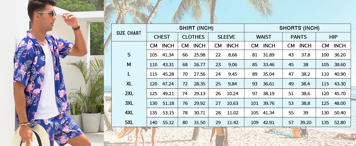 Summer Beach Style Men's Shirt Set Oversized Hawaiian Casual Suit 3d Printed Short Sleeve Shirt Shorts 2 Pcs Fashion Streetwear