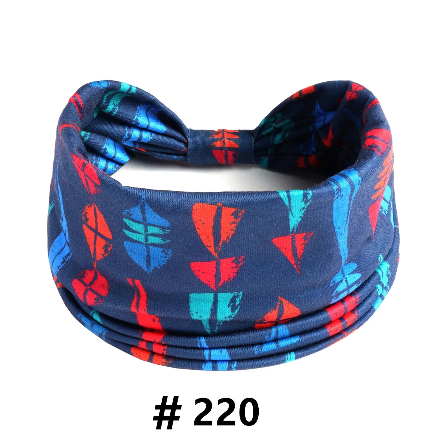 Boho African Headbands for Women Wide Cotton Turban Headwrap  Knot Elastic Hairbands Bandeau Sport Workout Yoga Hair Accessories