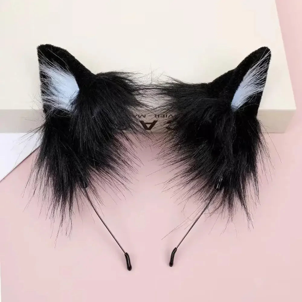1PC Halloween Cat Ear Cosplay Headband For Women 2026 New Style Cute Hairband For Halloween Christmas Cosplay Party Costume