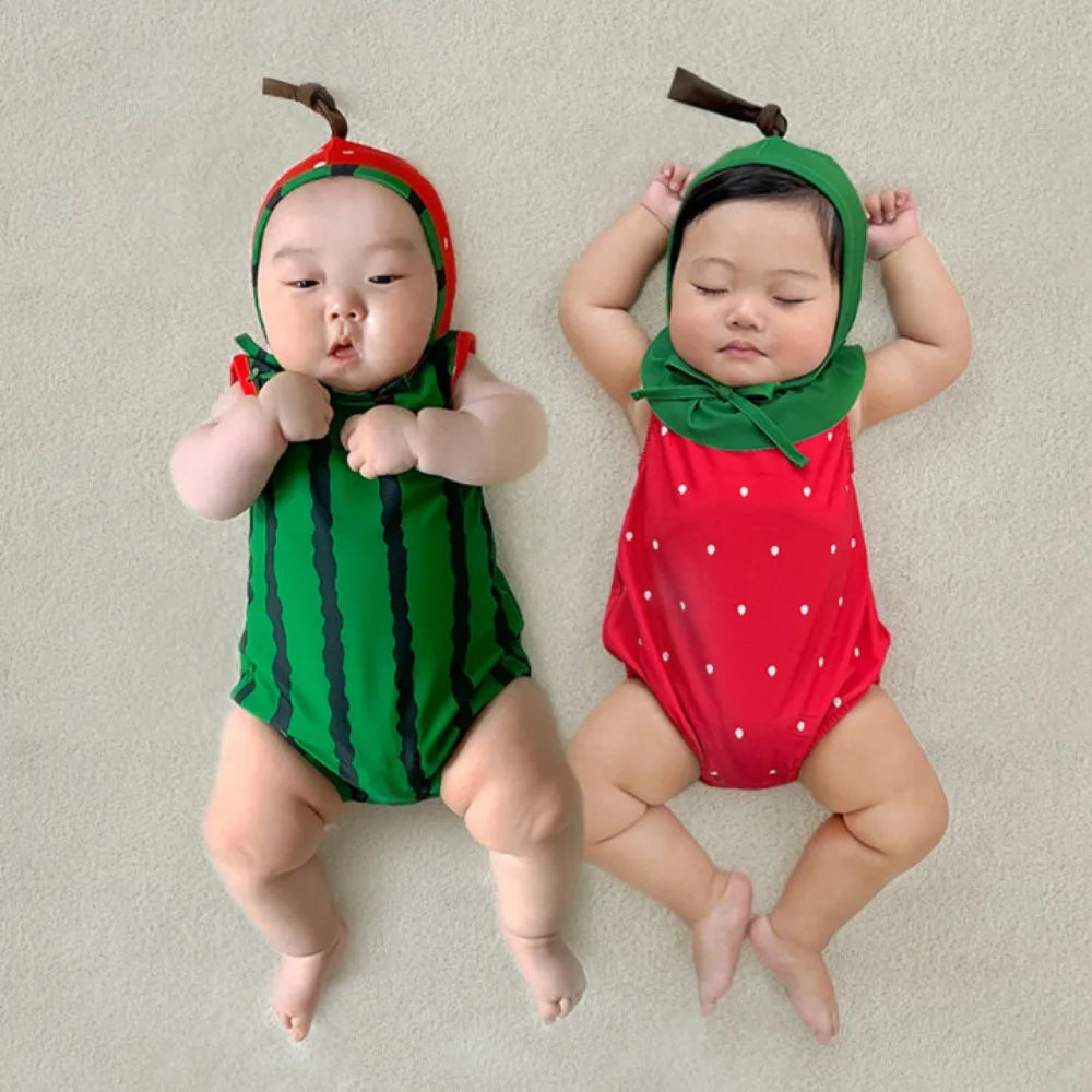 Newborn Clothes 2026 Summer New Baby Jumpsuit Ins Cute Fruit Shape  Swimwear Baby Boy's One Piece Clothes Swimsuit