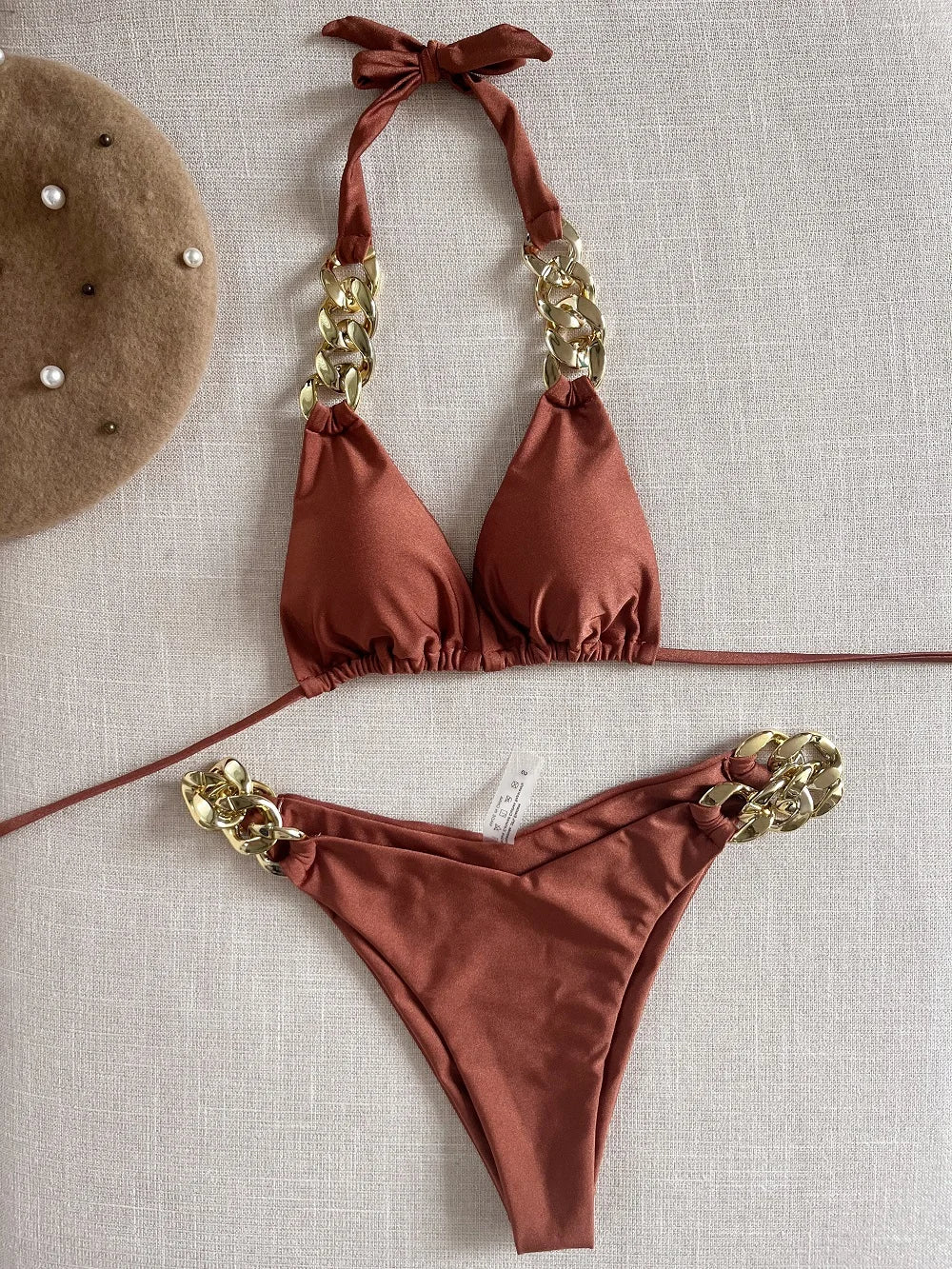 RUOTONGSEPT New Sexy Bikini 2023 Triangle Bathing Suit for Women Brazilian  Bikini Set 2-piece Halter Swimwear Push Up Swimsuit