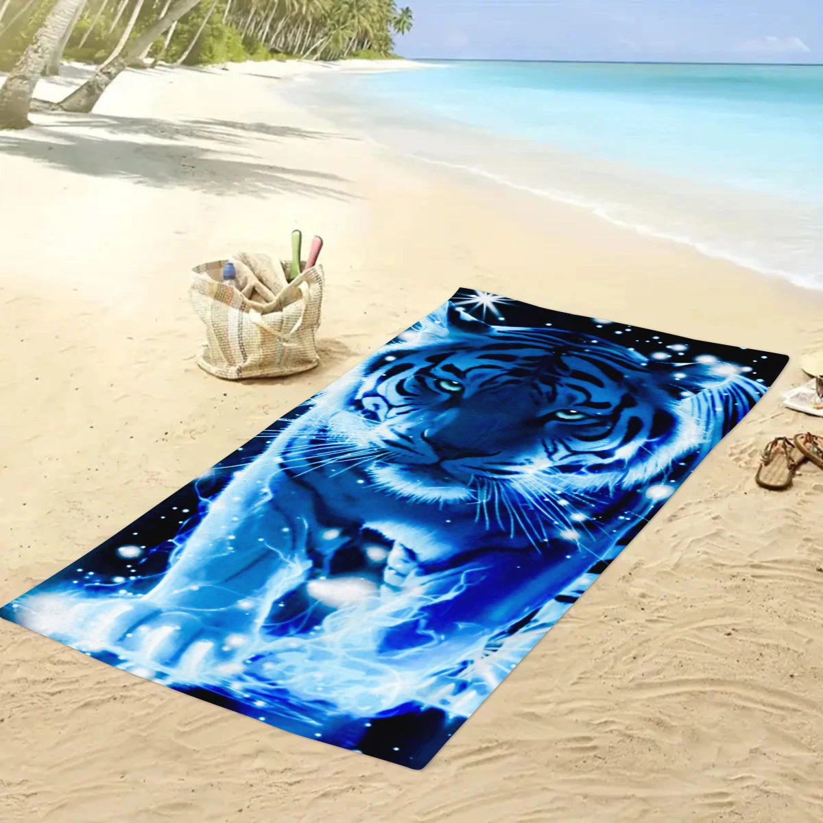 1pc Dolphin Octopus Animal Large Beach Towel, Quick drying Water absorbing Beach Towel, Swimming, Vacation, Camping Beach Towel
