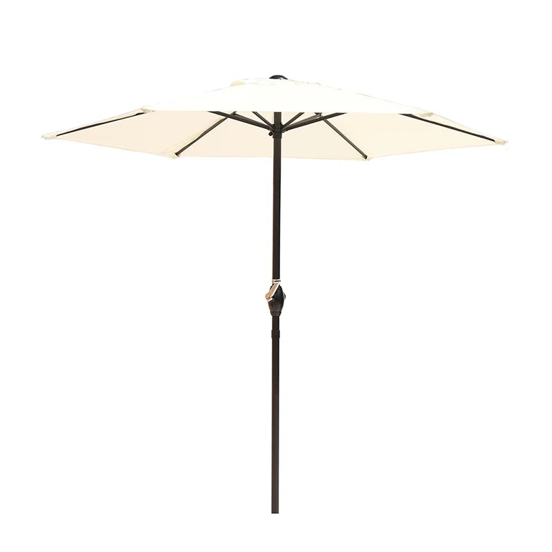 Large 2M Outdoor Sunshade Umbrella with Hand Crank Straight Center Pole for Garden Beach Camping and Advertising Stall UV Block