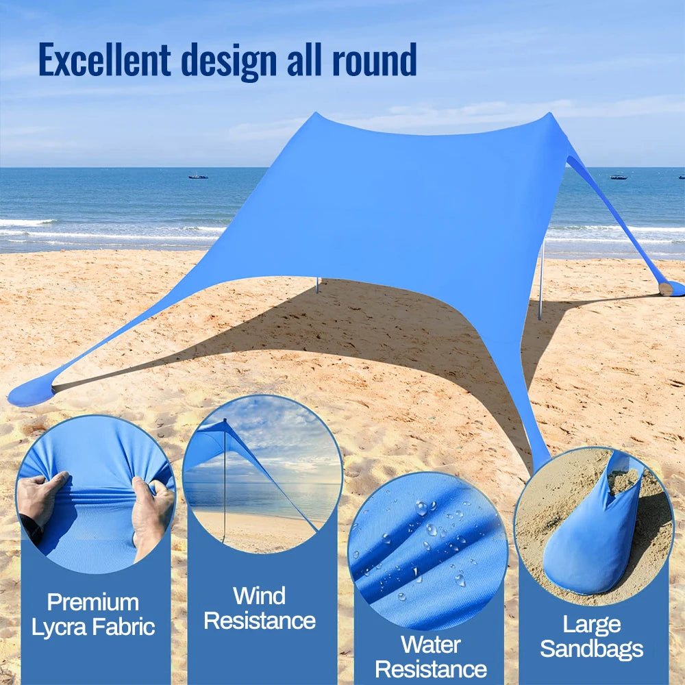 Hot Sell Portable Lycra Beach Canopy Tent UV Protection Sunshade Easy Setup Outdoor Shelter for Camping Picnic Fishing shelter
