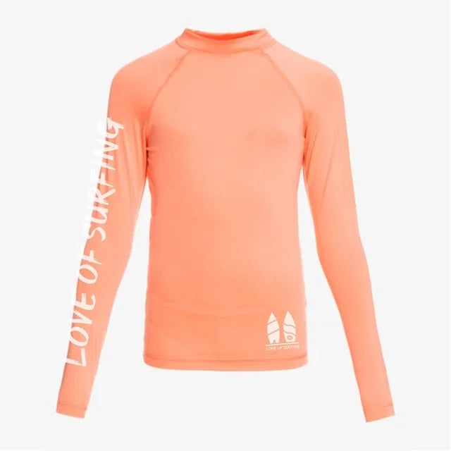 New Women's Surfing Shirt Women's Love Surfing T-shirt Beach Sunscreen Rashguard UV Protection Swimwear UPF Diving Sportsuit