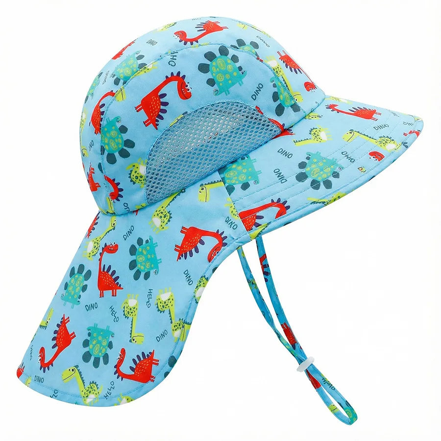 Side Net Fabric Children's Sun Hat with Side Mesh, Sun Hat for Protection From The Sun, Sunshade Shawl Hat, Original Large Brim