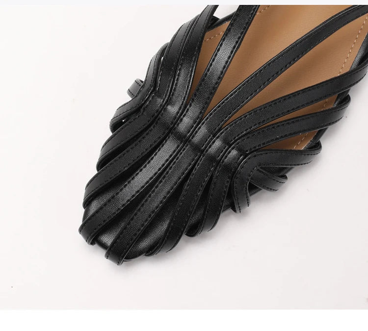 ZAROY Narrow Band Women Flat Sandals Large Size Designer Brand Banquet Wedding Shoes Summer Hollow Beach Gladiator Sandalias