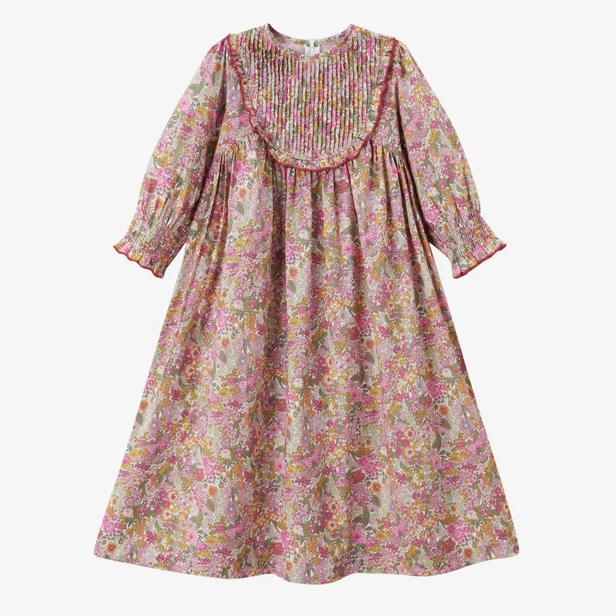 Clearance sale 2025 AS summer green grid & pink Floral collection brother sister family matching 100% cotton boys girls clothing