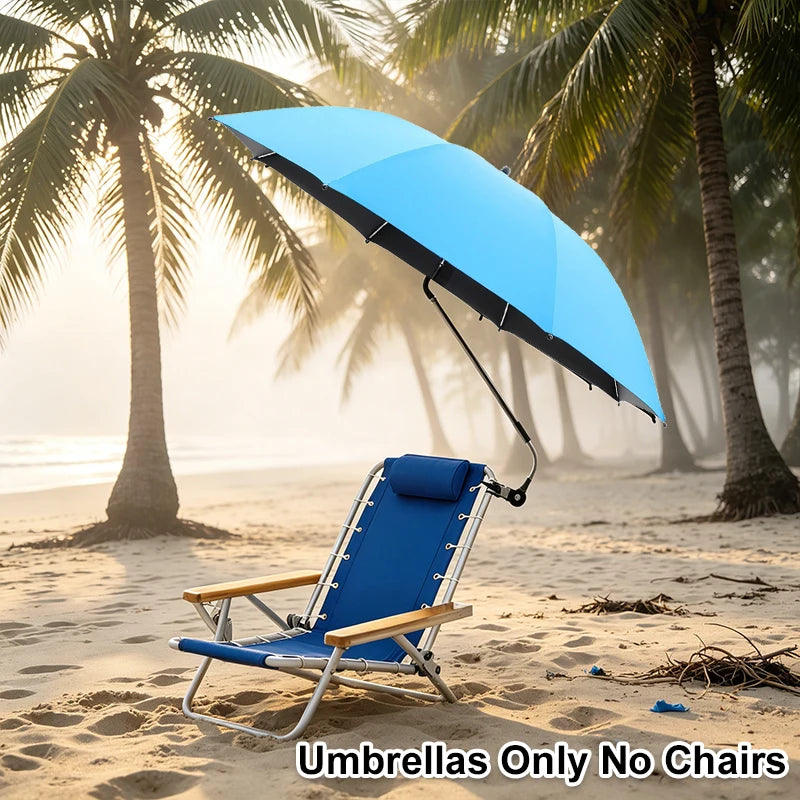 Adjustable Outdoor Sunshade Umbrella UV Protection Fishing Camping Beach Chair Umbrella Multi-functional Long Handle Umbrella