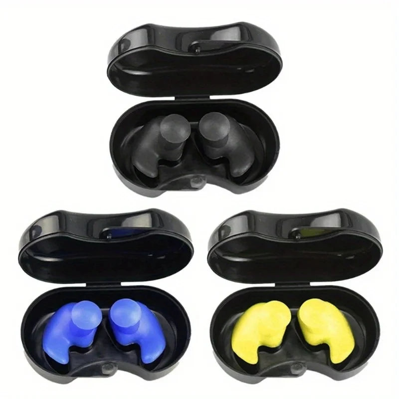 DIZETION Swimming Earplugs Waterproof Reusable Silicone Ear Plugs Diving Plugs For Water Surf Showering Bathing Accessories