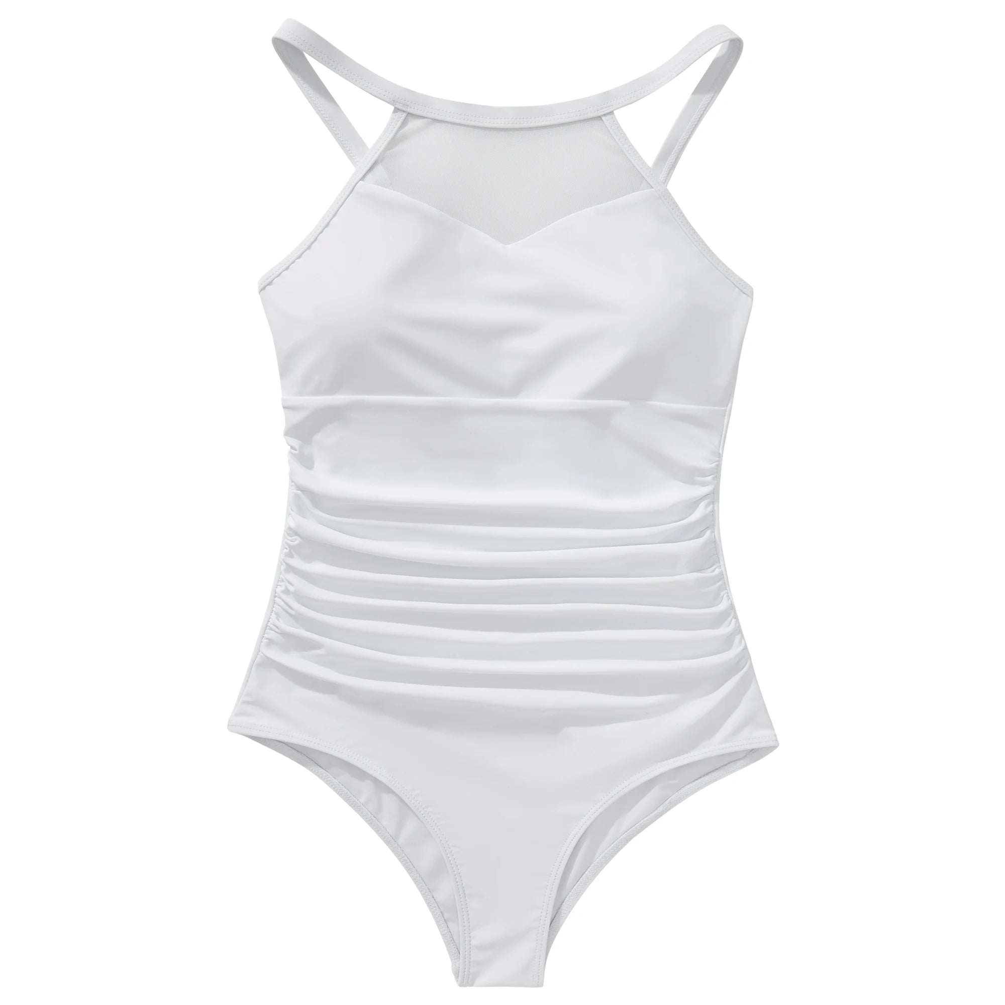 Plus Size One Piece Swimsuits Women Hollow Out Swimwear For Women Mesh Solid Push Up Padded XL Size Bathing Suits Female
