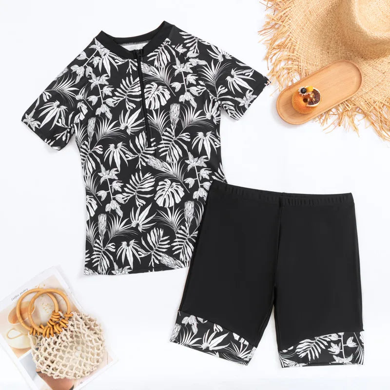 New Print Separate Swimsuits Tankini Set Female Swimwear Sports Beach Wear Two-Piece Bathing Suits Pool Women Swimming Suit