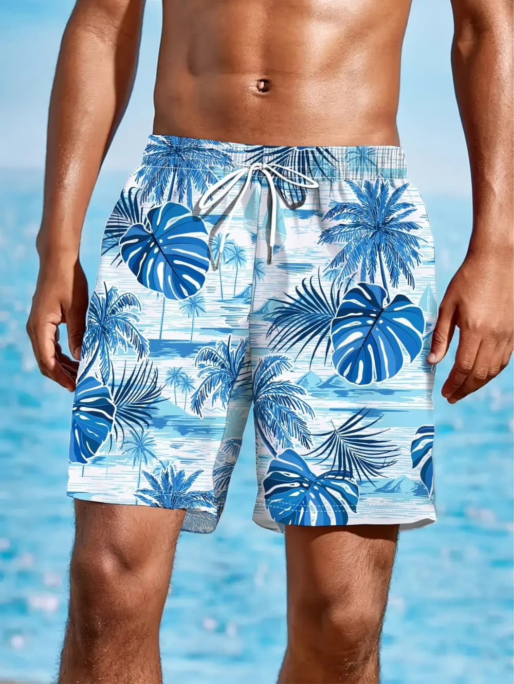 2026 Men's Summer Short Beach Vacation Hawaiian 3D Printed Shorts Men Y2k Graphic Short Pants Male Breathable Swim Loose Shorts