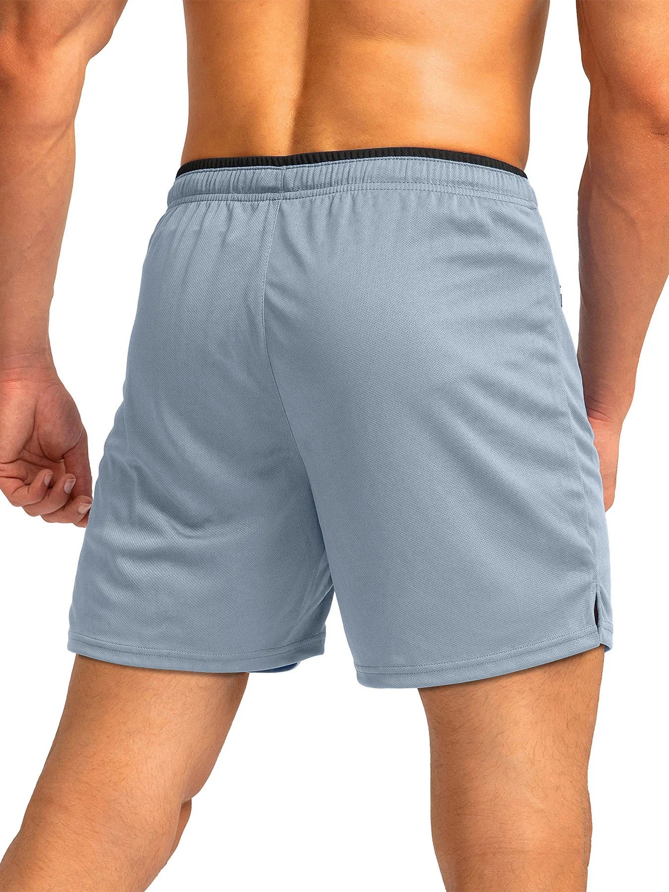 Summer Shorts Men Fast Drying Swim Shorts Breathable Net Fast Drying Surf Beach Pants Men's Fitness Pants Elastic Waist Shorts M