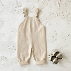 Summer Hot Baby Suspender Pants Sleeveless Flower Embroidery Loose Overalls Romper Girls Jumpsuits Boys Clothes with Pockets