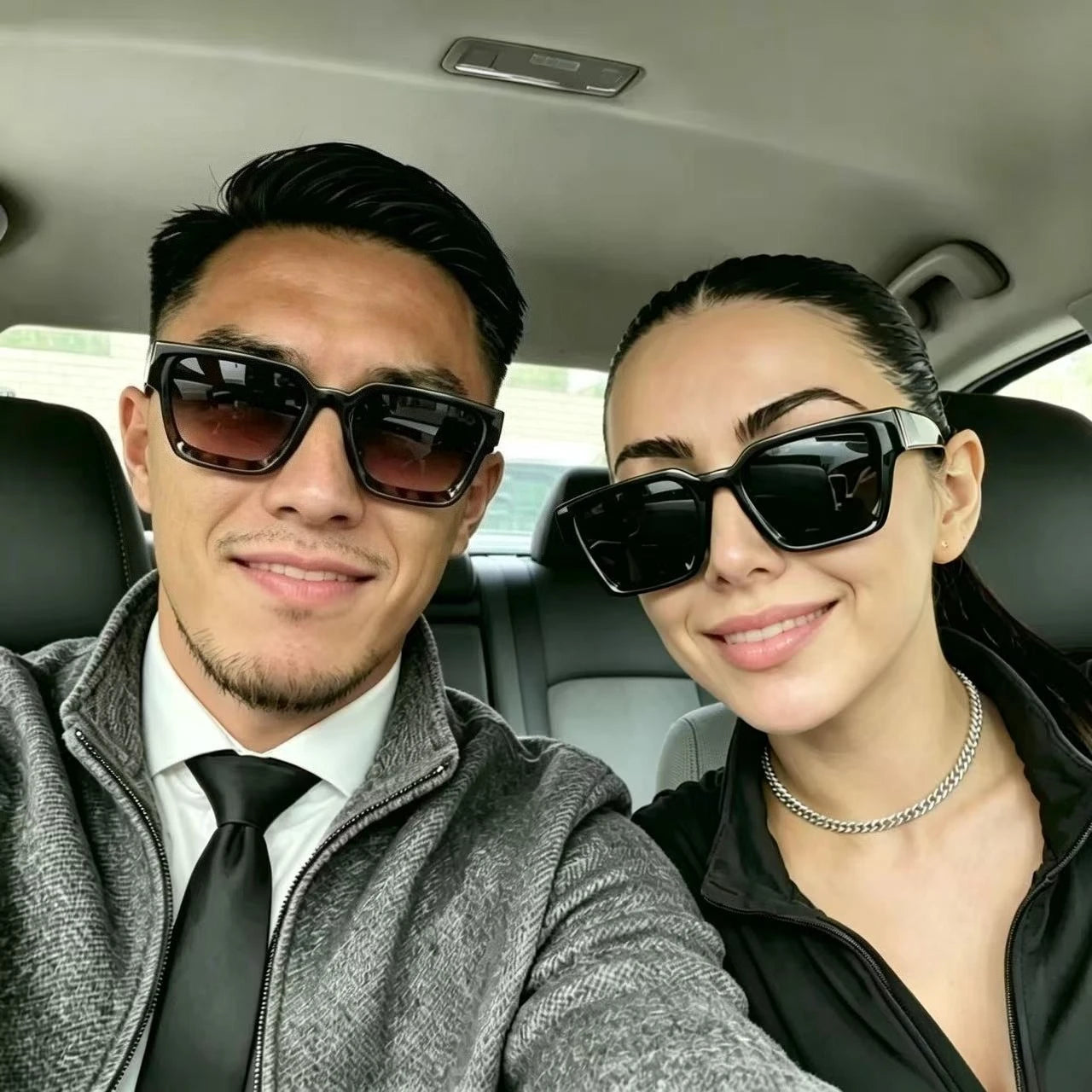 Unisex Square Vintage Sunglasses, UV400 Protection Retro Punk Style Fashion Shades, Designer Eyewear for Men & Women Driving, Outdoor & Daily Wear