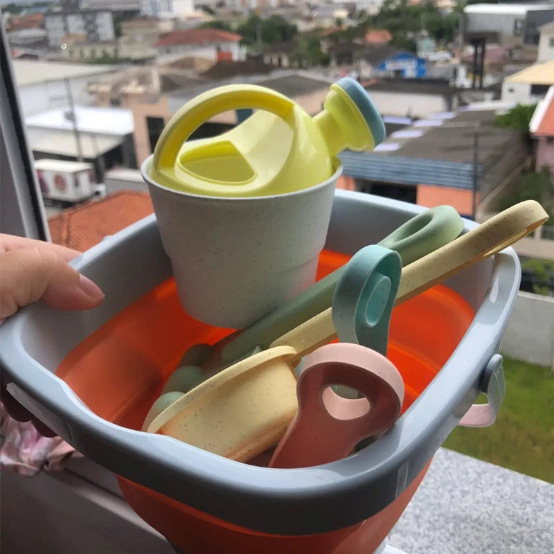 5/11PCS Beach Sand Play Water Set Folding Bucket Summer Toys for Children Kids Outdoor Game Sandbox Accessories Color Random