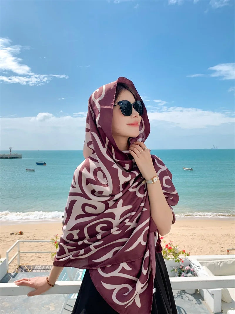 20 Styles 90x180cm Cotton Linen Summer Beach Dress Bikini Cover-ups Sarong Wrap Scarf Women Brazilian Swimsuit Bathing Cover Up