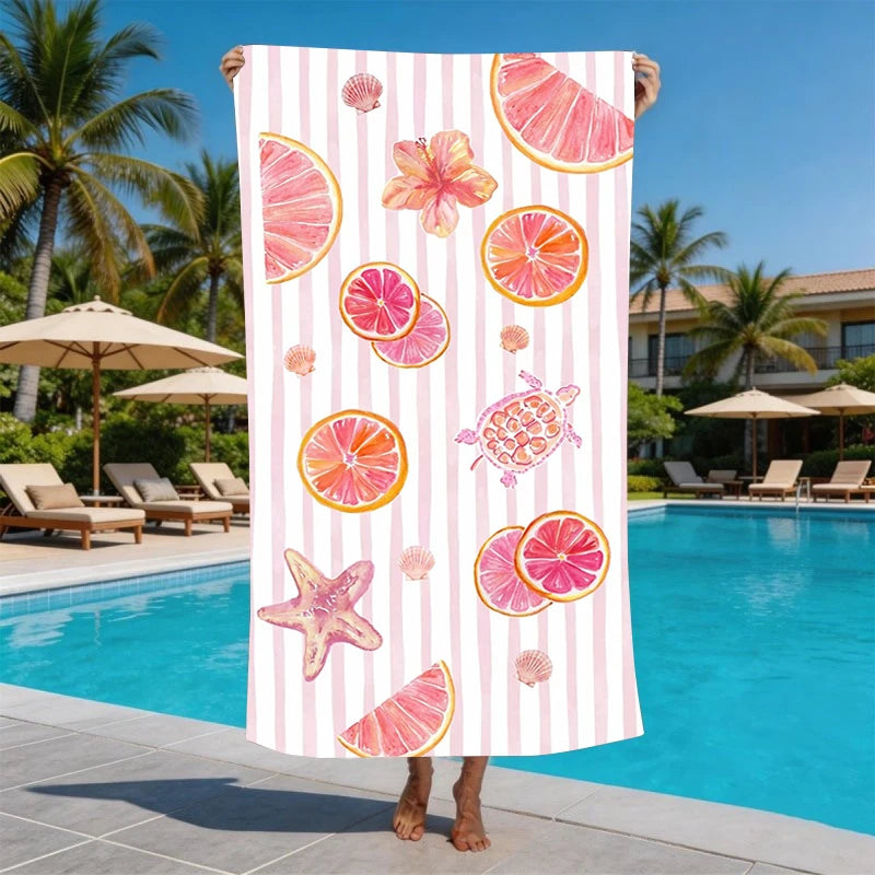 Amalfi Coast Italian Microfiber Beach Towel Oversized Extra Large Sand Free Pool Towels Quick Dry Super Absorbent Swim Blanket